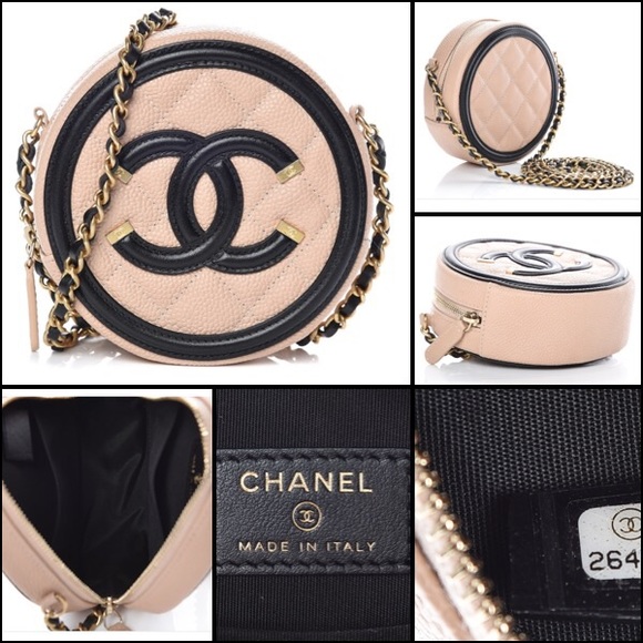 CHANEL Caviar Quilted Round Filigree Crossbody - Picture 4 of 5